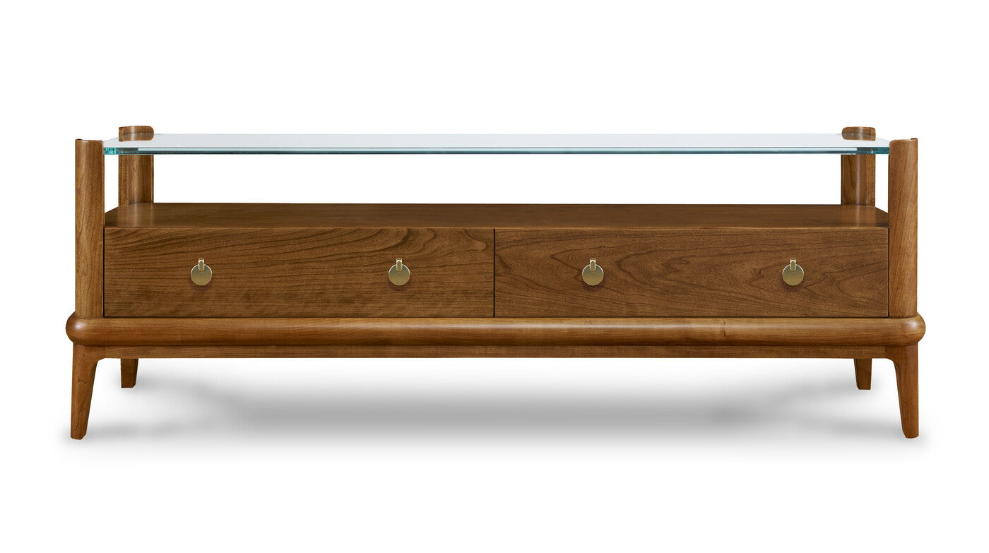 Martine Glass-Top Console Table