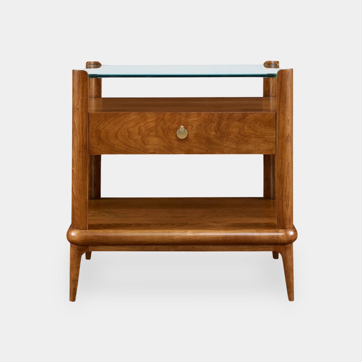 Martine Glass-Top Nightstand