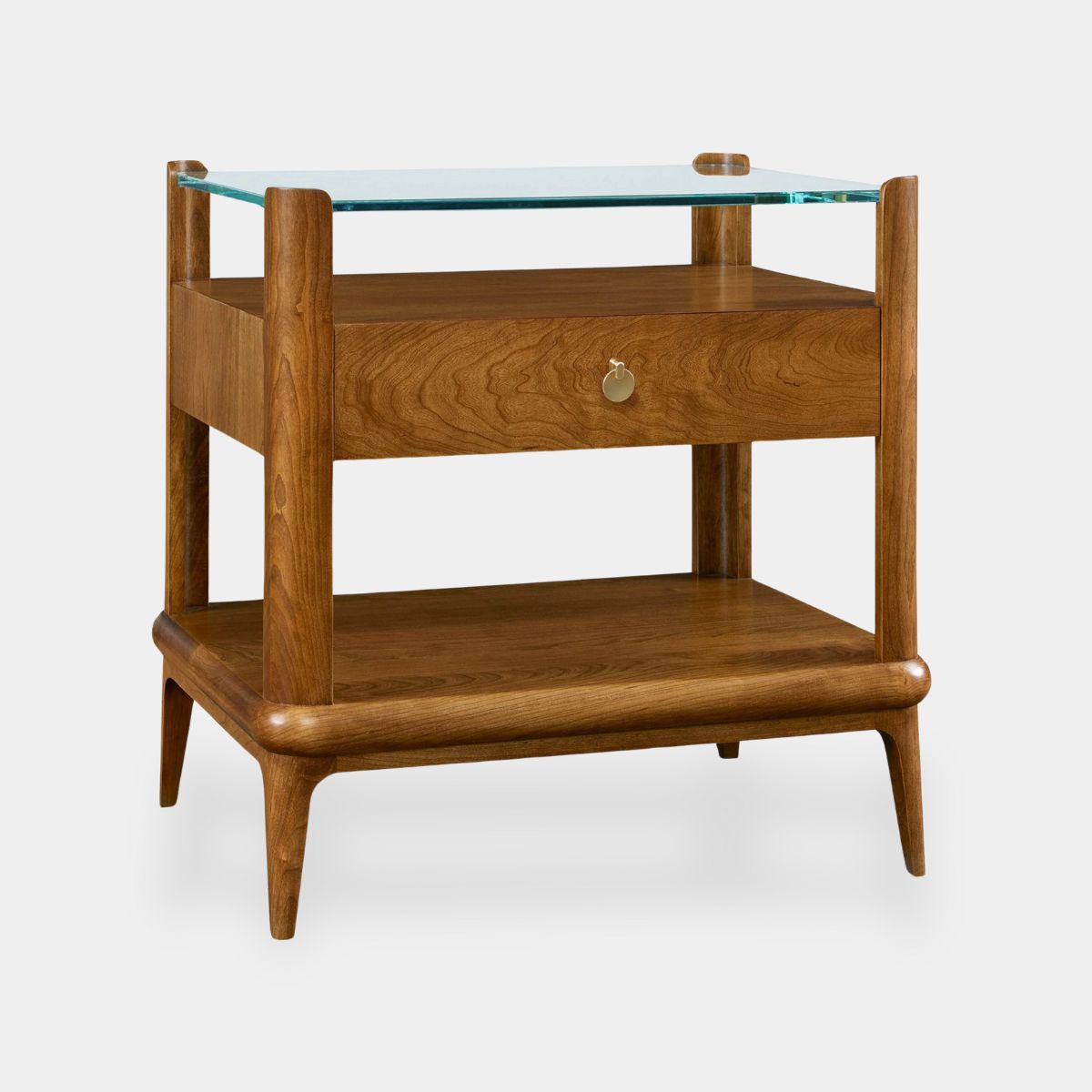 Martine Glass-Top End Table