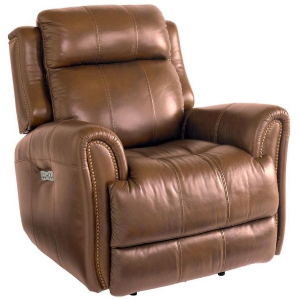 Bassett Club Level Marquee Wallsaver Power Recliner in Umber