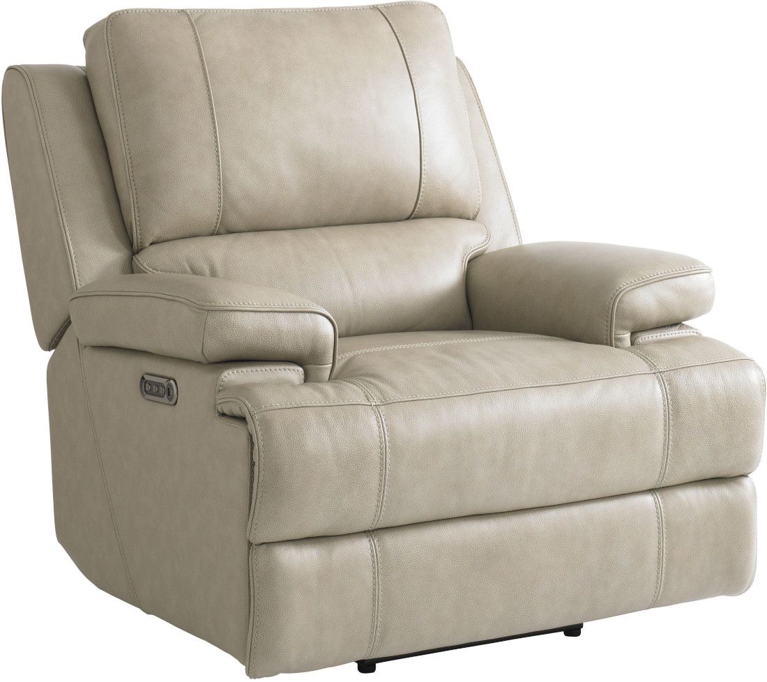 Bassett Club Level Parker Wallsaver Power Recliner in Flax